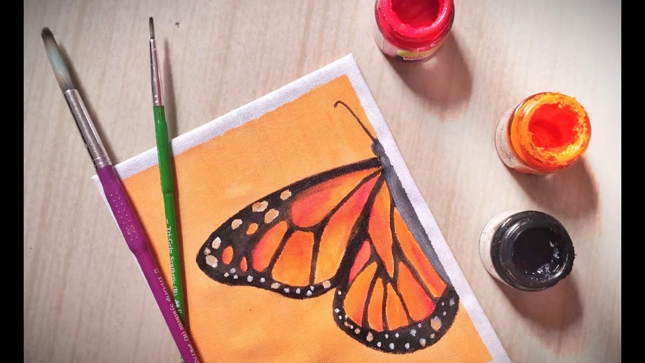 Easy Butterfly Painting || Acrylic Paint