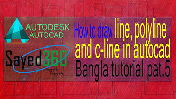 how to draw line, polyline and c-line autocad(তৈরি করুন লাইন পলিলাইন easily) bangla tutorial part.5