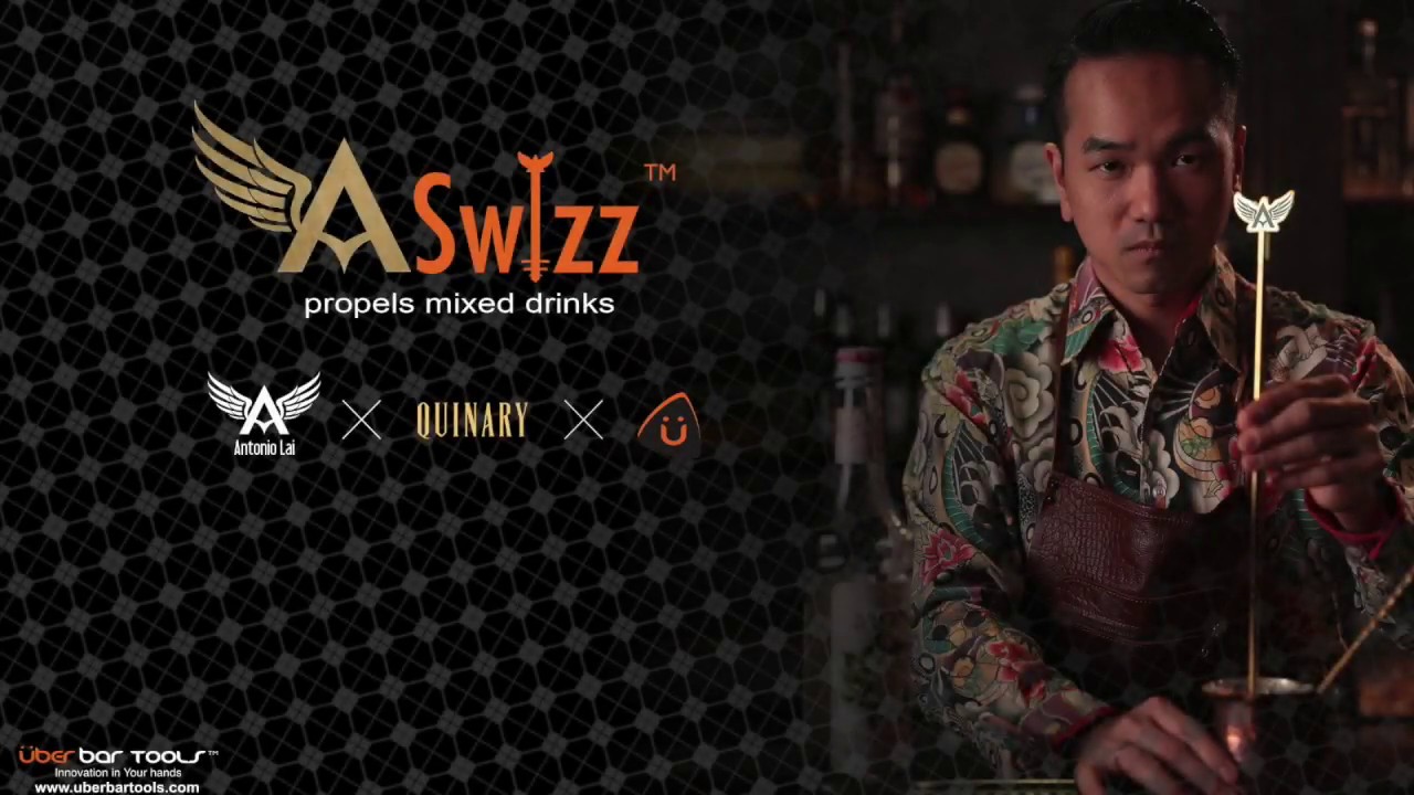 Bartender innovation, the new A-SWIZZ STIRRER | Bartending with Überbartools™