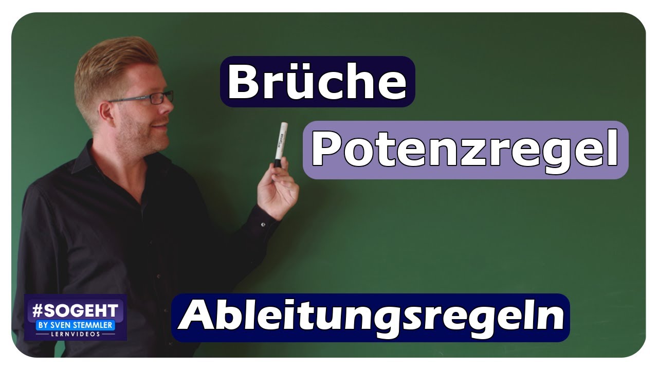 Vorschaubild zum Lernvideo "Brüche mit der Potenzregel ableiten - Ableitungsregeln - einfach und anschaulich erklärt"