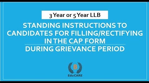 Instruction for Students | Importing if Filing CAP Form | update video by @clatMHcetlawbyBeducare