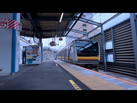 【津田ATOSの通過放送】南武線 E233系8000番台 N9編成 快速 川崎行き 通過@谷保