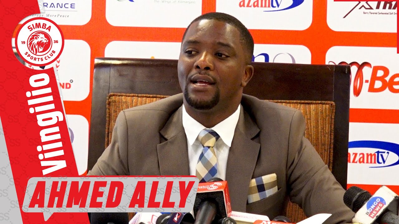 AHMED ALLY AWEKA WAZI VIINGILIO VYA MCHEZO WETU DHIDI YA AL AHLY - YouTube