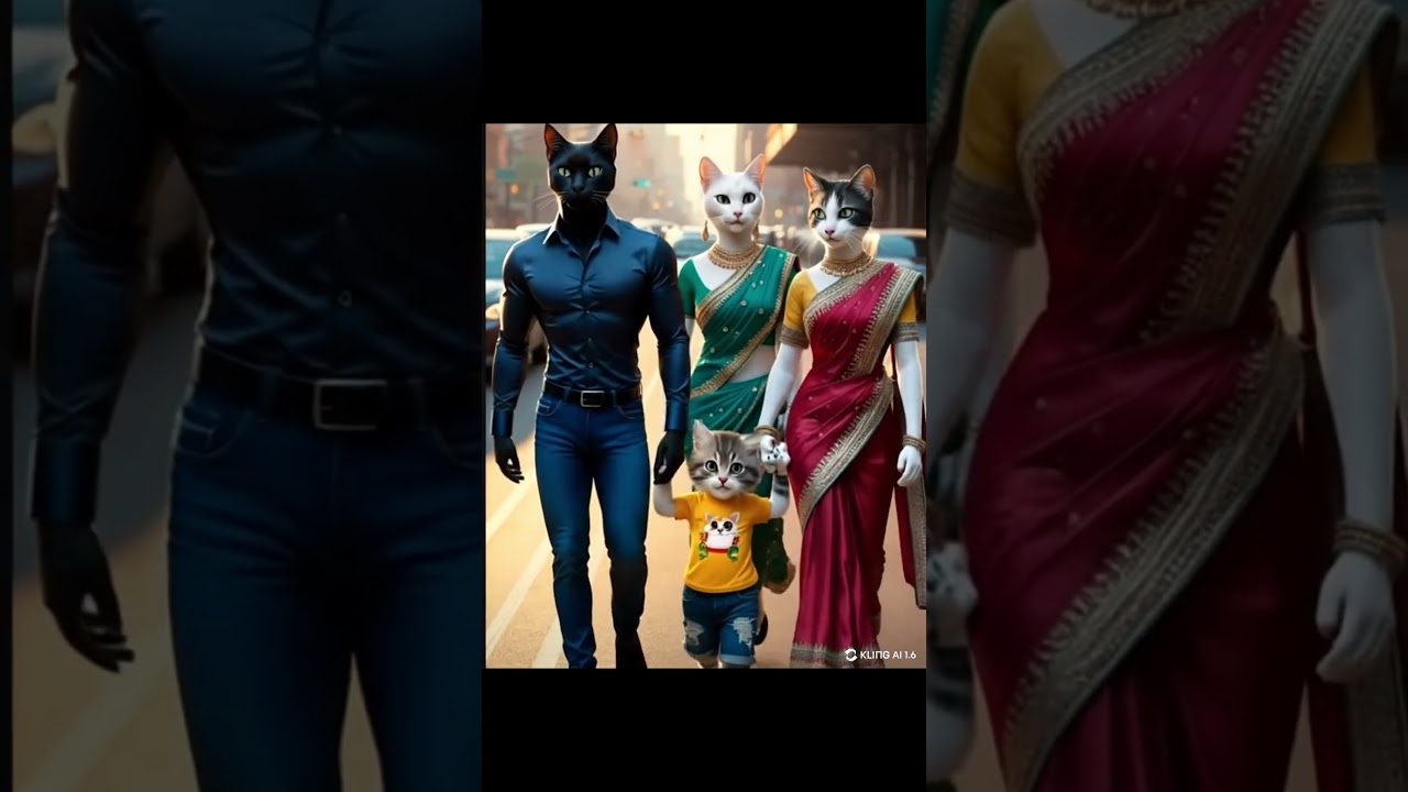 Cat Family enjoying and Having aparty at a road. 