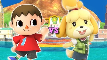 SMASH ULTIMATE: Differences Between Villager and Isabelle | Villager Online Gameplay