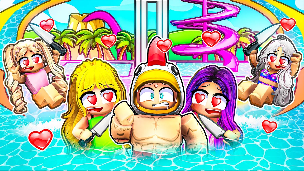 Mes FAN GIRLS FOLLES m'ont invité dans un PARC AQUATIQUE sur Brookhaven RP !