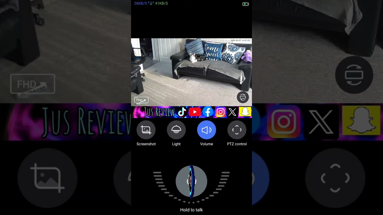 Speaking To A Cat Via Indoor CCTV