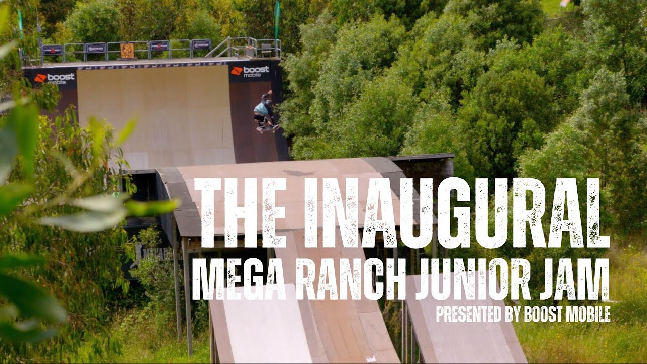 Boost Mobile presents the Mega Ranch Junior Jam - Epic Mega Ramp skateboarding in Australia.