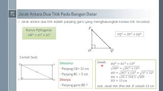 Dimensi Tiga - Jarak Antara Dua Titik Pada Bangun Datar Dimensi Tiga - Jarak Antara Dua Titik Pada Bangun Datar