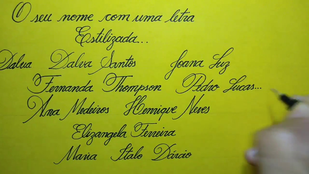 O Seu Nome Com Uma Letra Estilizada Nome Dos Inscritos Youtube