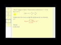 Taylor's Theorem with Remainder