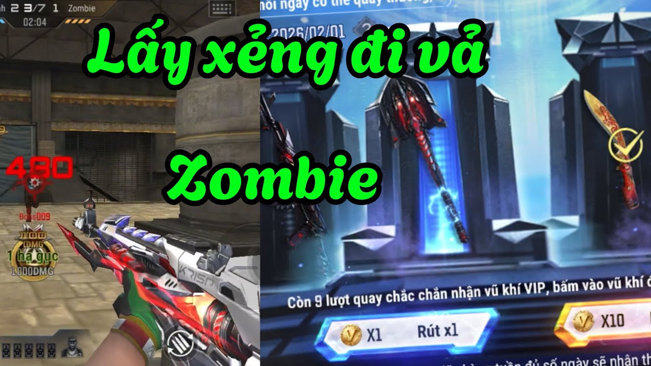Lấy 45 Xu Quay Lấy Xẻng Born Beast Và Review AN 94 Săn Zombie • CF Legends 
