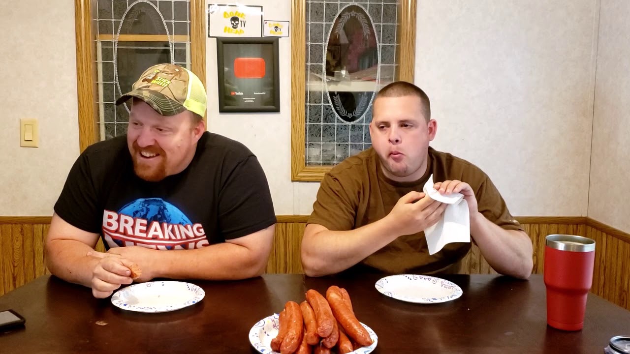 Nettles Sausage Eating Challenge YouTube