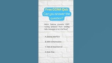 CCNA Quiz 6: Feature that prevents OSPF Hello messages. Can you answer? #ccna #shorts #quiz