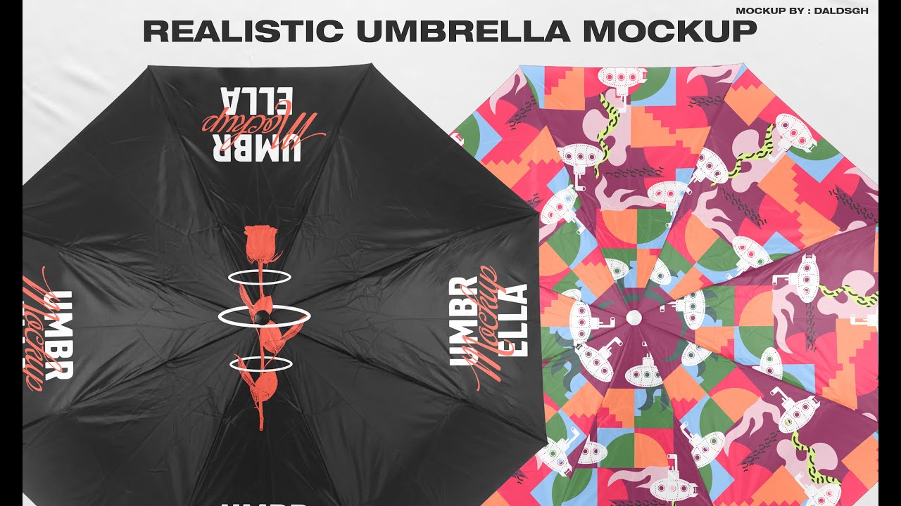 TUTORIAL REALISTIC UMBRELLA - MOCKUP