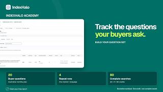 IndexHalo Lesson 2 - Build a useful question set and website portfolio Update