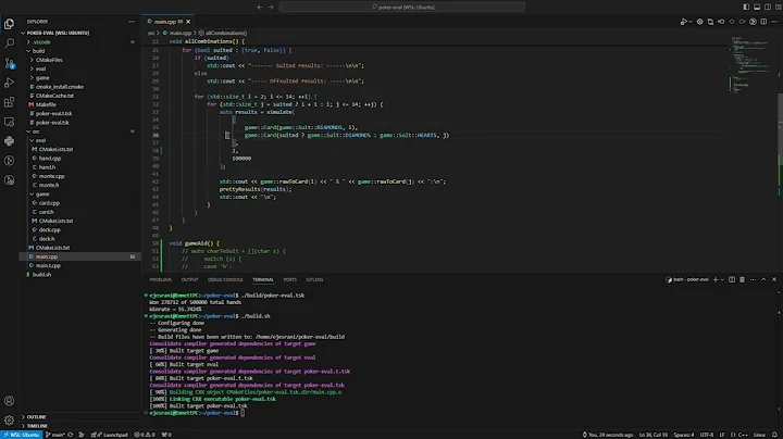 Monte Carlo Estimation for Poker Hands