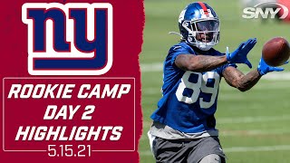 Giants rookies hard at work during 2nd day of Rookie Camp | New York Giants | SNY