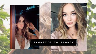 brunette to blonde transformation// Come Along With Me