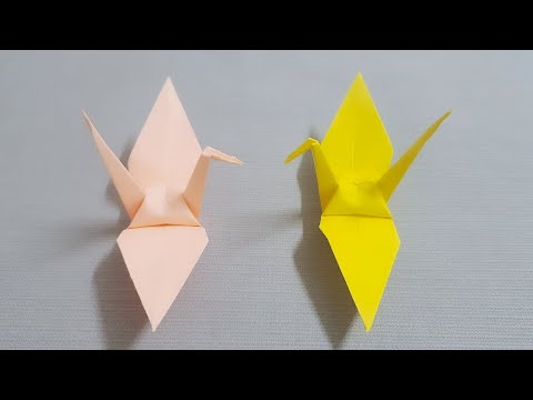 Video Hướng dẫn gấp hạc giấy đơn giản / How to make a paper... - youtube