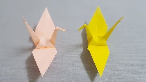 Hướng dẫn gấp hạc giấy đơn giản / How to make a paper crane
