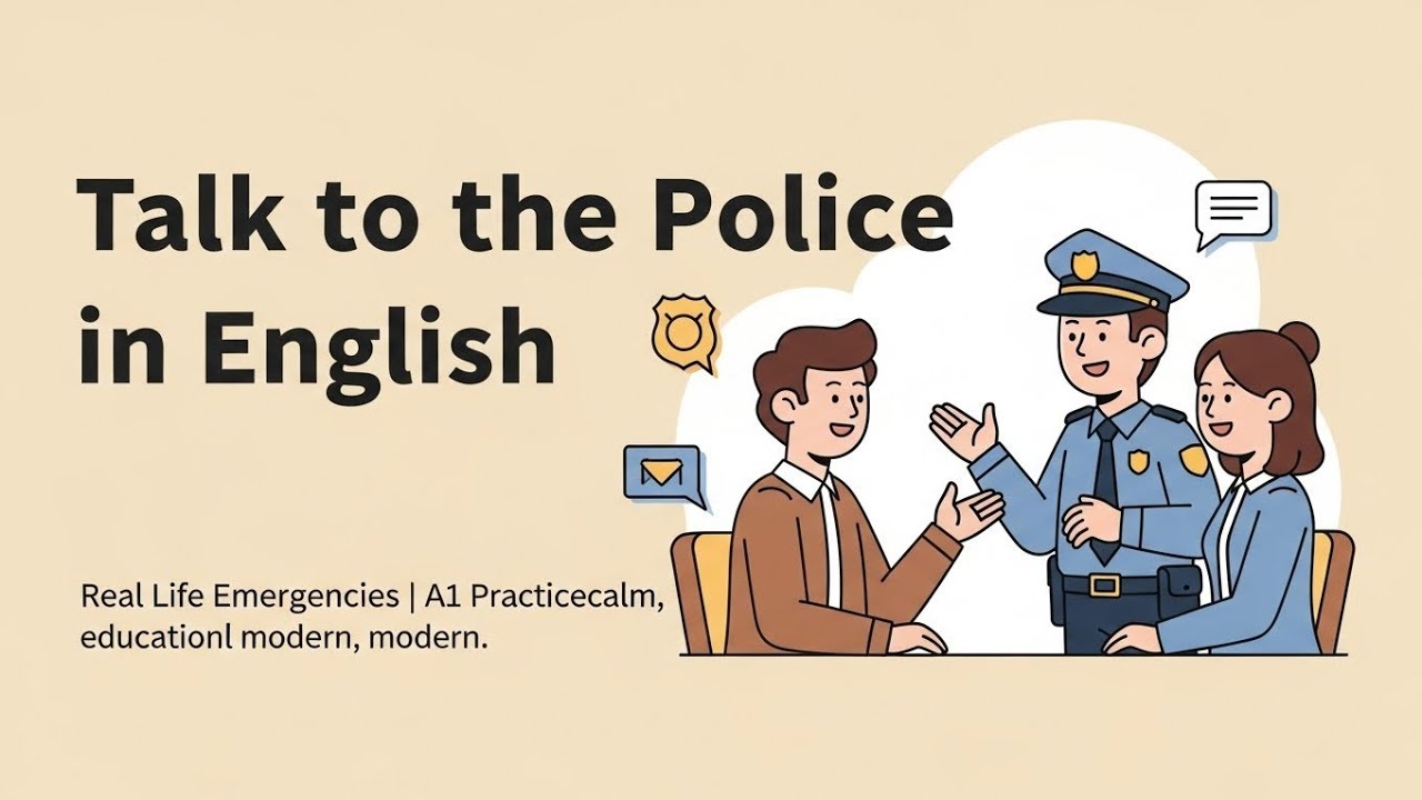 Talk to the Police in English | Real Life Emergencies | A1 English Practice