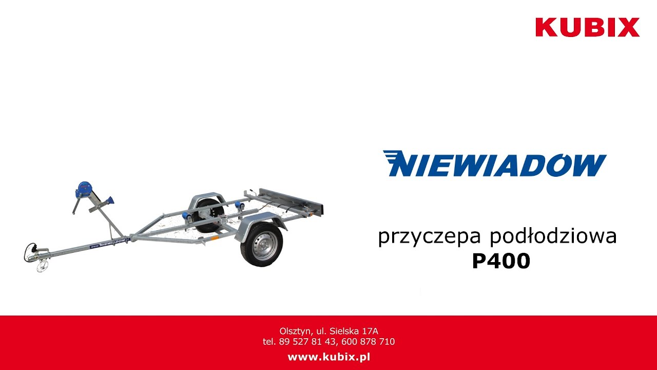 P400 Przyczepa podłodziowa Niewiadów o DMC 450kg - Kubix.pl