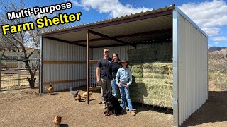 Building a Simple Pole Barn Shelter  -  How To for Livestock, Hay or Whatever