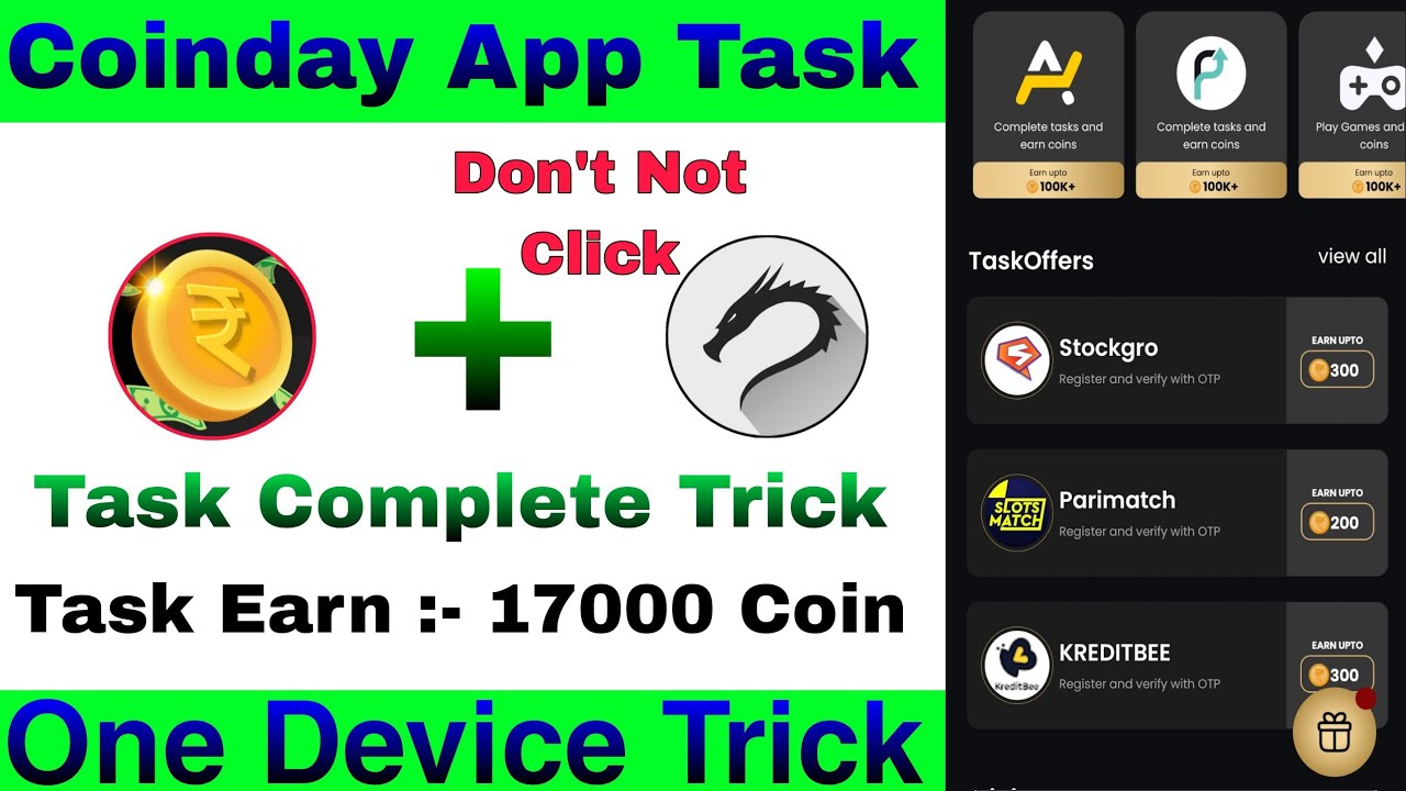 coinday app task complete trick | coinday task bypass trick 🤑
