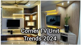 Space Saving Corner TV Wall Panel (TV Unit) Design Trends 2024 || Modern Interior screenshot 5