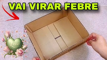 IDEIA DIFERENTE COM CAIXA DE PAPELÃO E PALITOS DE CHURRASCO FAÇA VOCÊ MESMO #viral #artesanato #diy