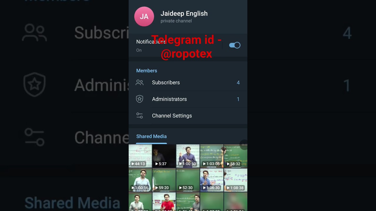 Telegram link in bio or description 