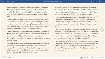 Microsoft Word Full Screen Reading View