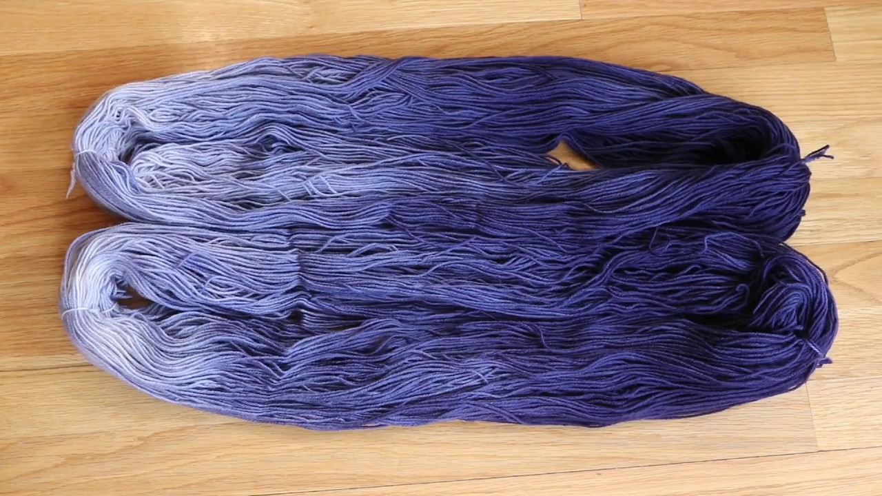 Dip Dyeing a Navy Gradient Using Leftover Liquid Rit Dyes 