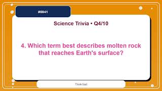 Science Trivia Quiz #0041 | 10 Questions Practice