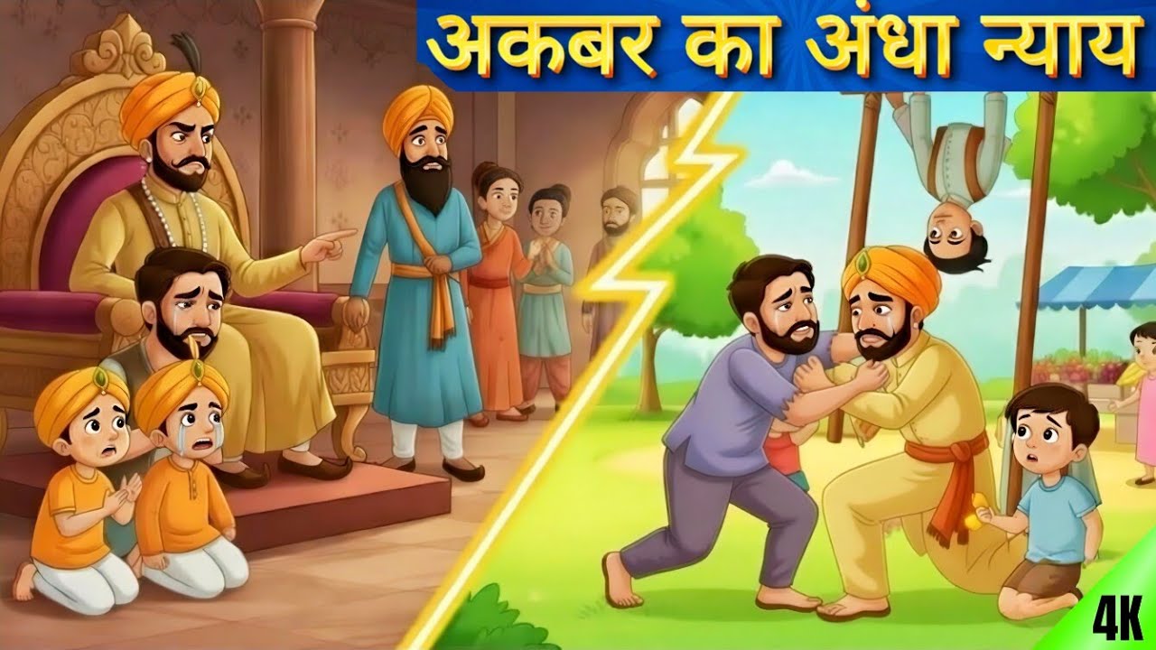 अकबर का अंधा न्याय 🙈 | बीरबल की चुनौती 😱 और नन्हे बच्चे,