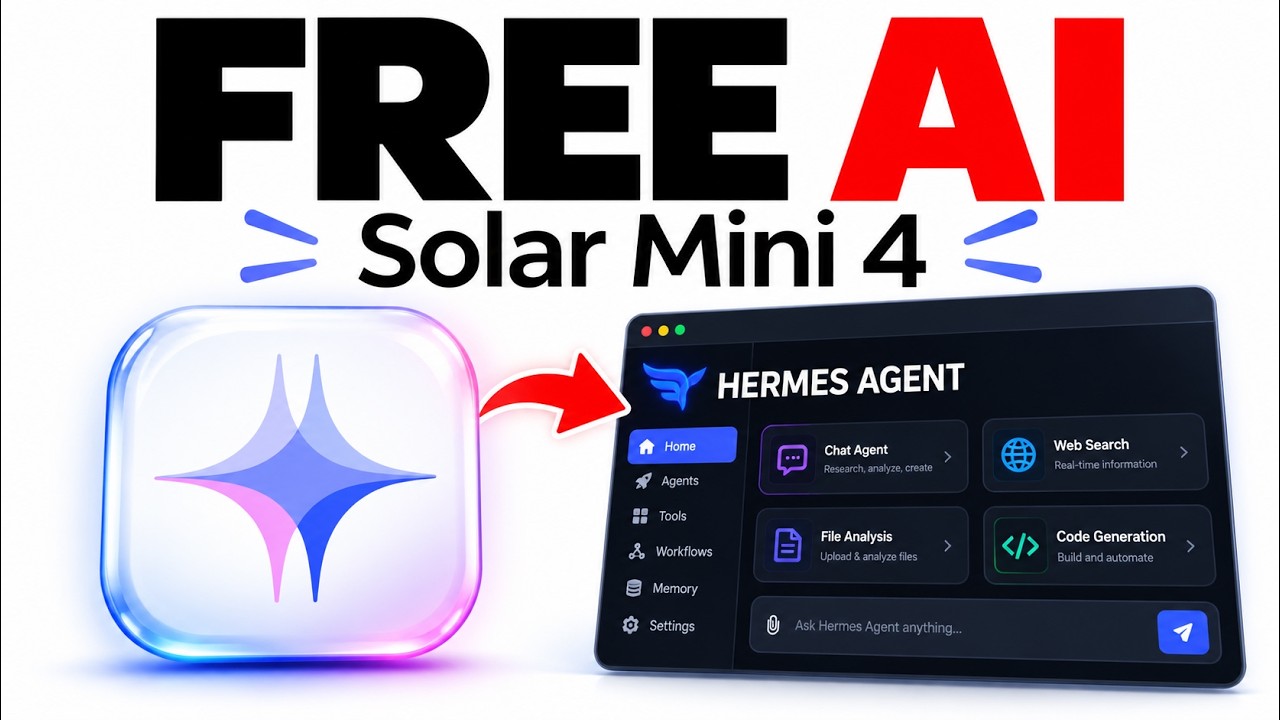 Run Hermes Agent FREE With Solar Mini 4