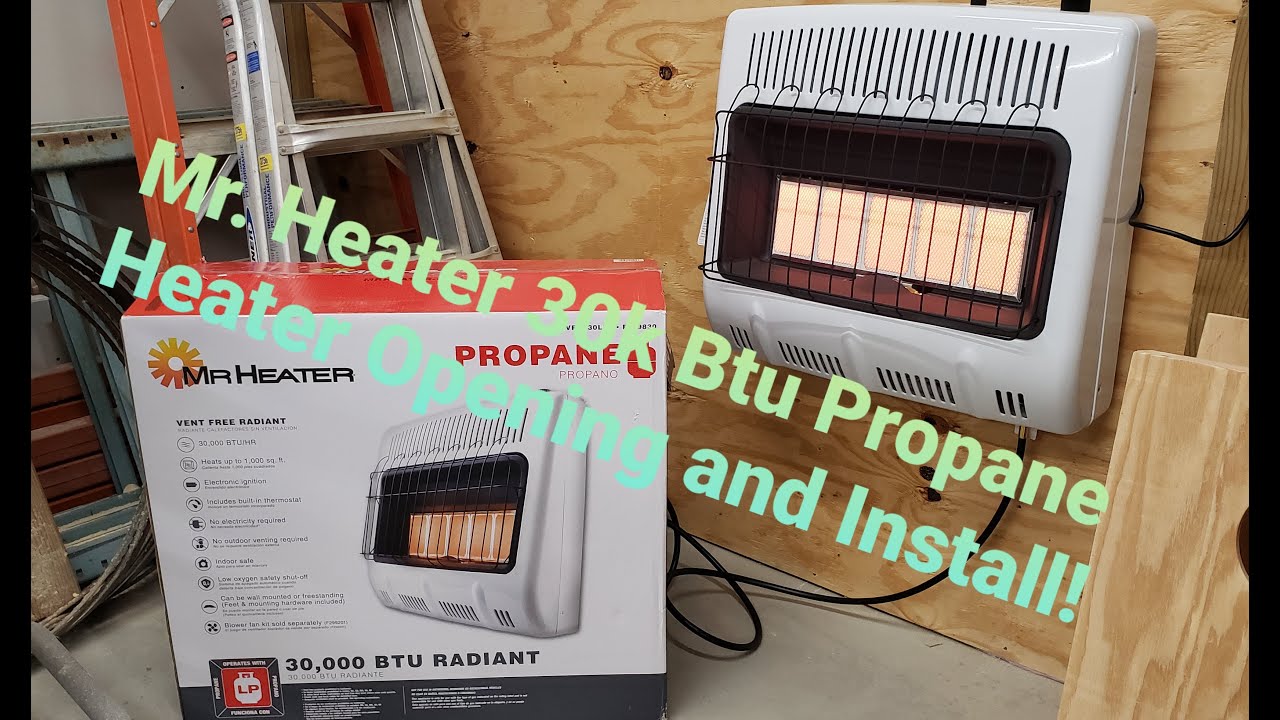 Calentador de gas natural de llama azul sin ventilación de Mr. Heater,  Corporation Mr. Heater, calefactor de 10.000 BTU, MHVFB10NG.