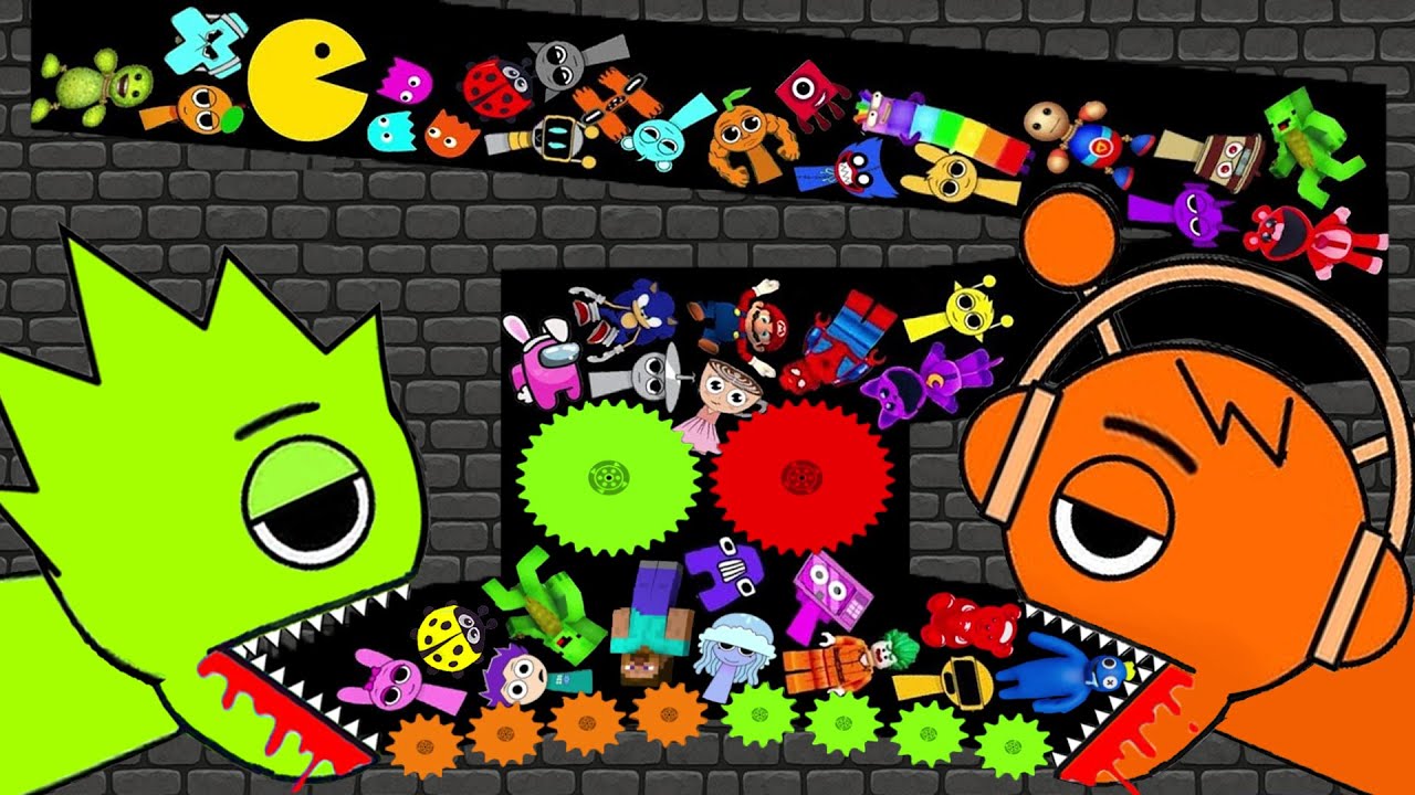 Stickman Vs Sprunki Vs Minecraft Vs Sonic Vs Pacman - OWAKCX Vs Oren Eats Stickman Survival Day213