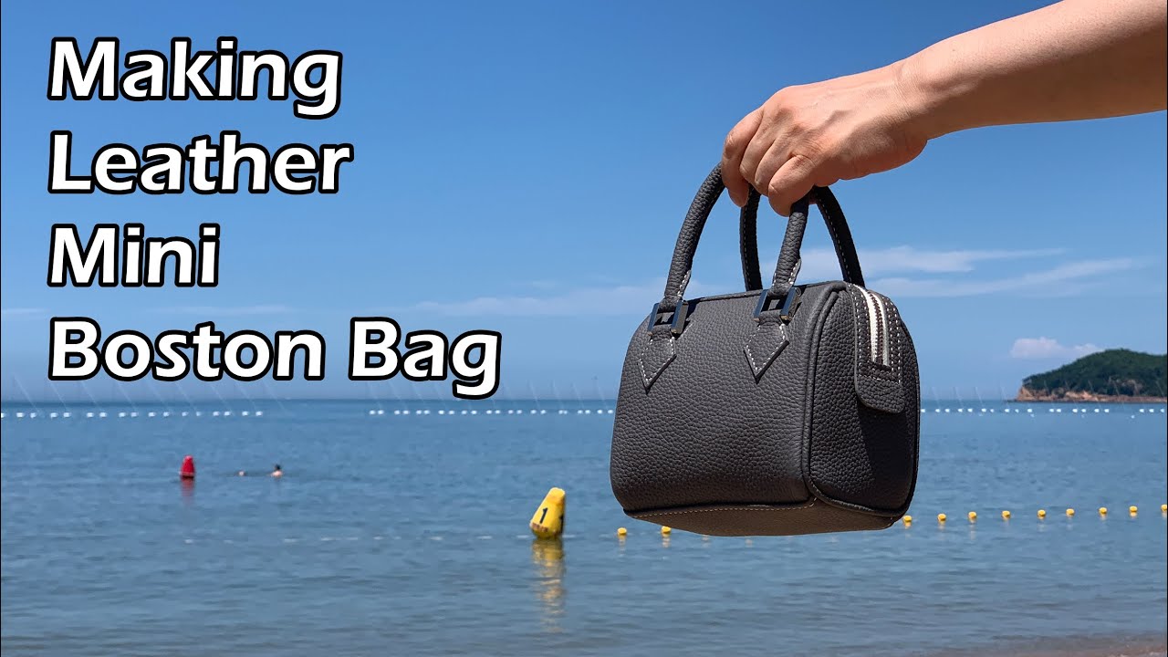 67 [Leather Craft] Making Leather Mini Boston Bag / [가죽공예
