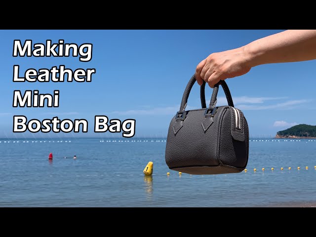 67 [Leather Craft] Making Leather Mini Boston Bag / [가죽공예