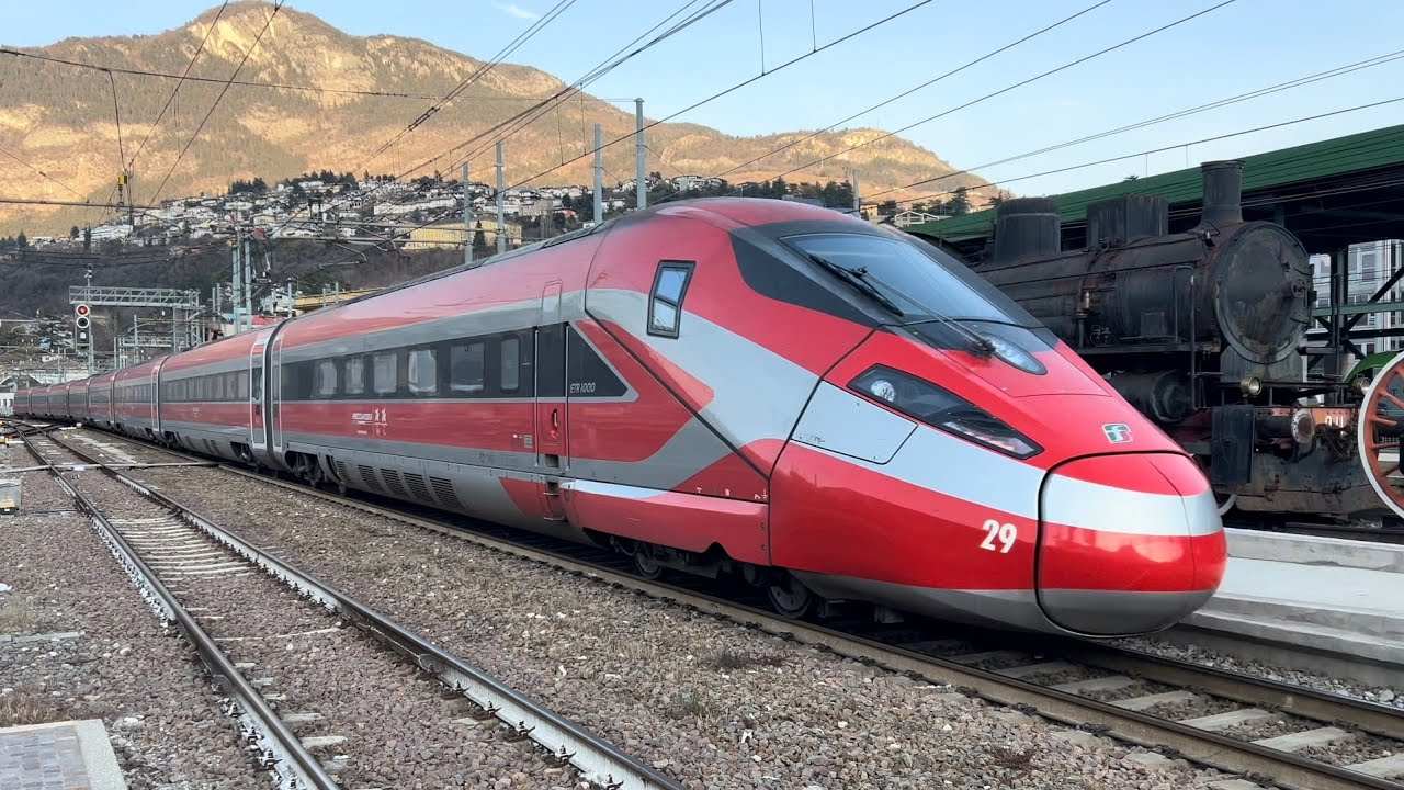 TRENI PASSEGGERI E MERCI IN ARRIVO E PARTENZA DALLA STAZIONE DI TRENTO