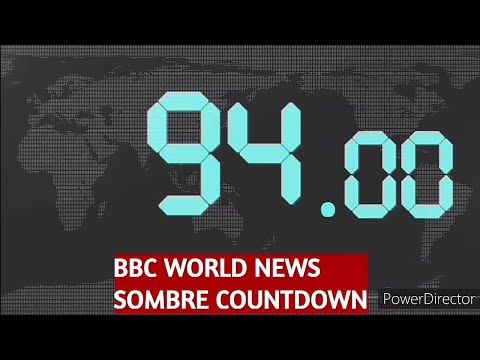 94 Seconds Countdown - BBC World News Sombre Countdown (Blue Digita) with World Gray motion Version