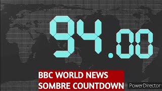 94 Seconds Countdown - BBC World News Sombre Countdown (Blue Digita) with World Gray motion Version