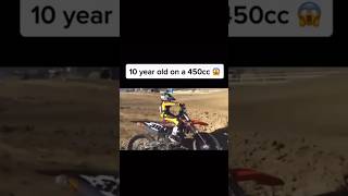 10 Year Old Rides 450cc Dirtbike! Haiden Deegan Steals His Dads 450!  #throwback #shorts #dirtbikes