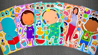 🌈Paper DIY🌈 COCOMELON Family Sticker Book | JJ Nursery Rhymes Fun DIY Activity 🎵 Satisfying ASMR screenshot 4