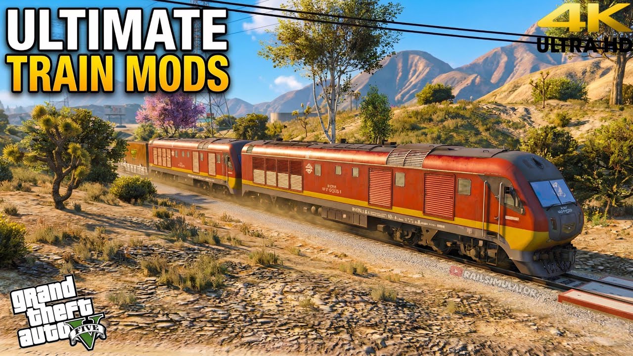 GTA V Hungarian Diesel Locomotive 🚆 Long Freight Train Run | Davis Quartz to Los Santos