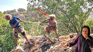 This strange creature was finally caught! (We caught the caveman kid)