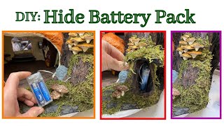 Part 2 Miniature Candles / Hiding The  Battery Pack /  Gnome Tree House