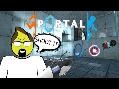 SHOOT IT! | My Dad plays Portal